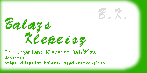 balazs klepeisz business card